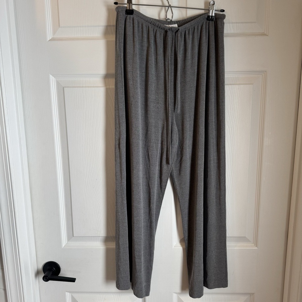 Vintage Harlow Textured Grey Silver Pull On Pants Size M Made in USA